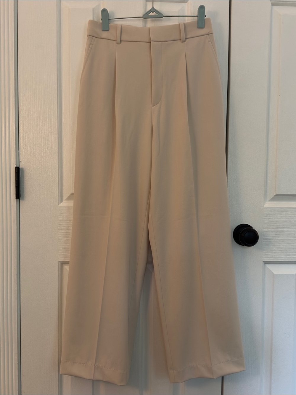 Uniqlo Light Beige Dress Pants with Label Detail